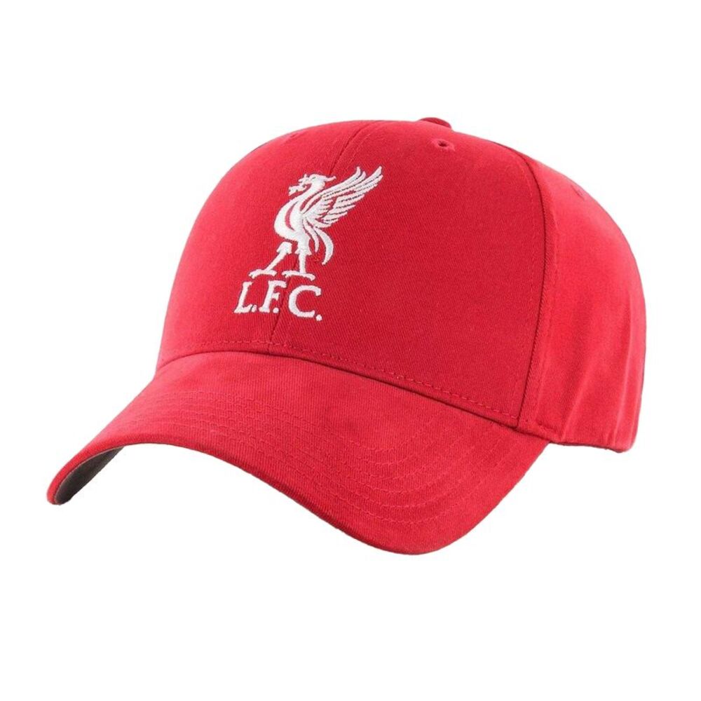 Liverpool FC Unisex Adult Embroidered Logo Baseball Cap / Red/White
